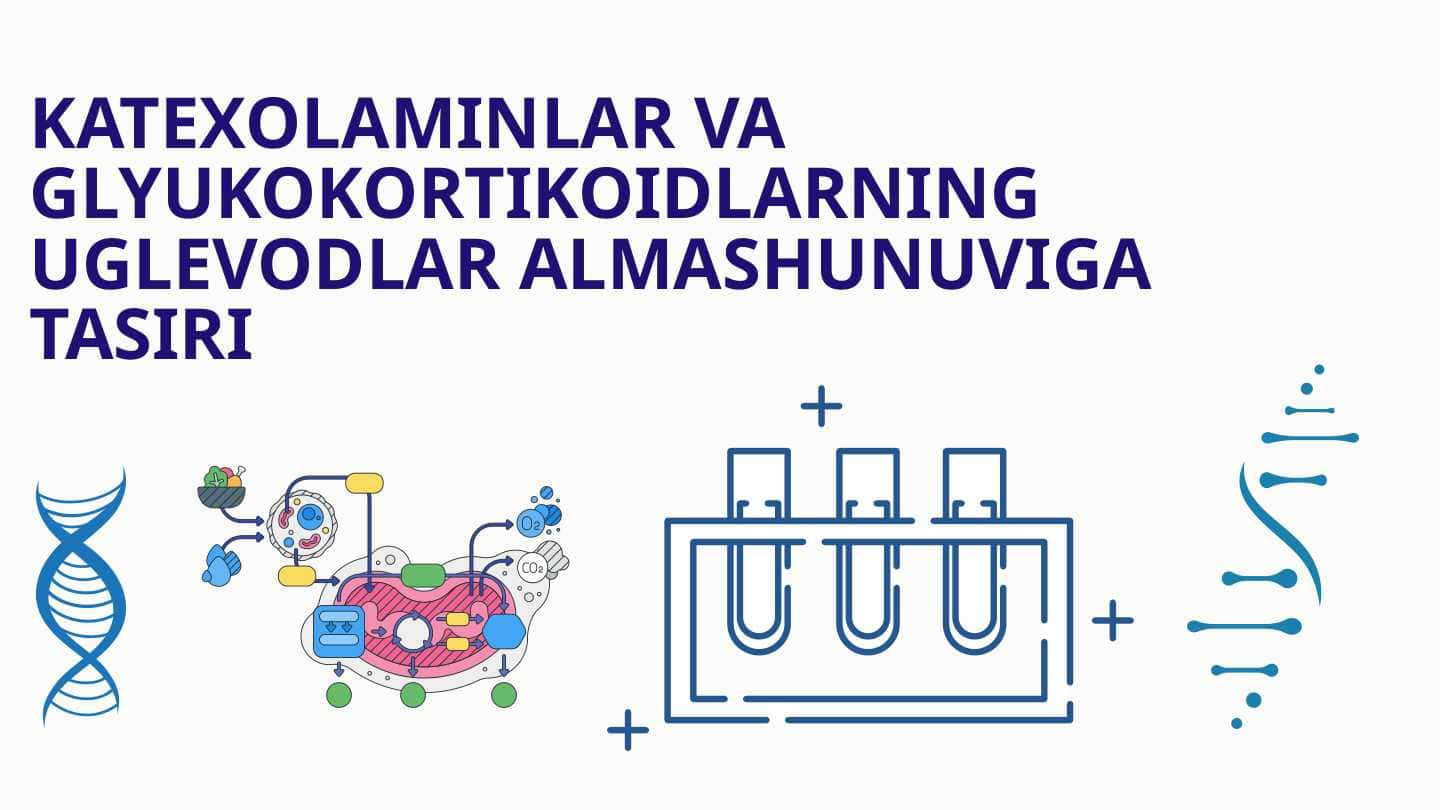 KATEXOLAMINLAR VA GLYUKOKORTIKOIDLARNING UGLEVODLAR ALMASHUNUVIGA TASIRI