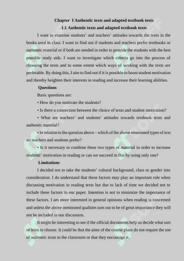 Students' attitudes towards authentic and non-authentic material in the ESP classroom 4