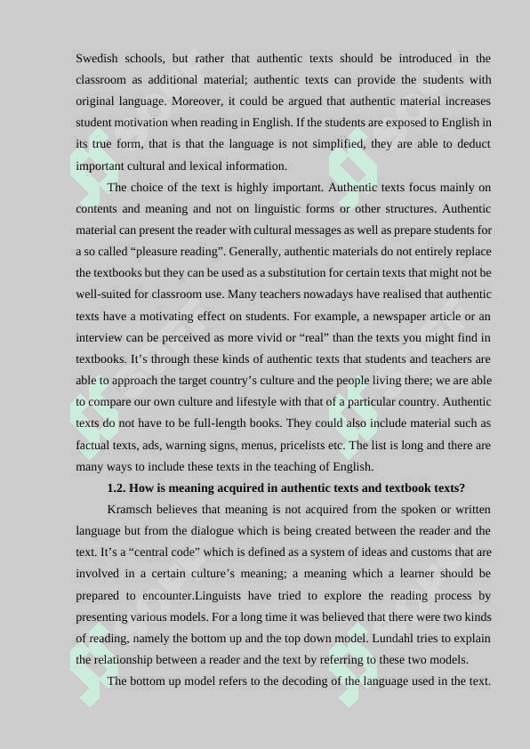 Students' attitudes towards authentic and non-authentic material in the ESP classroom 7