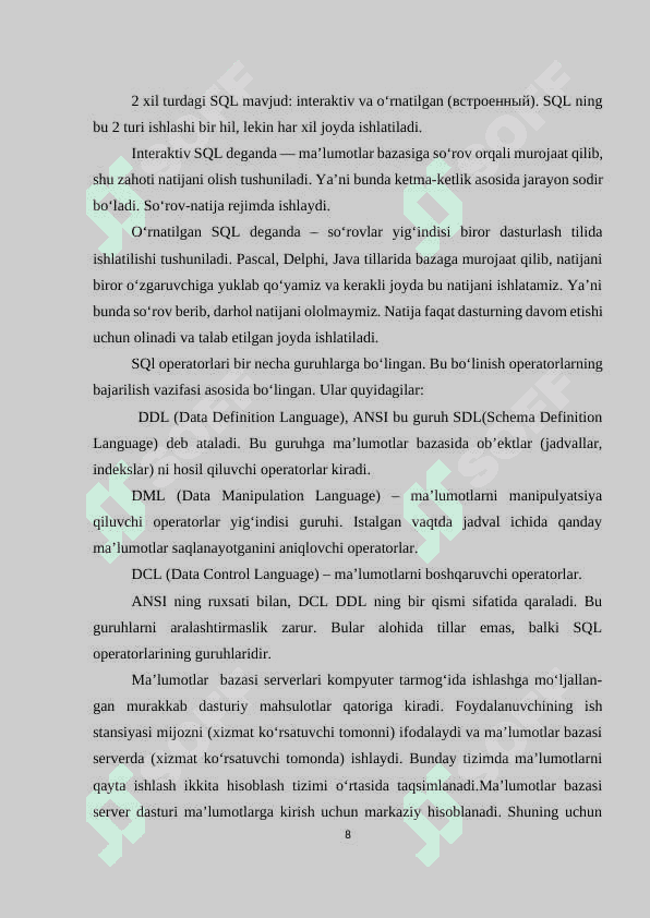 OTM kafedrasi yillik yuklamasini taqsimlash tizimini yaratish 8