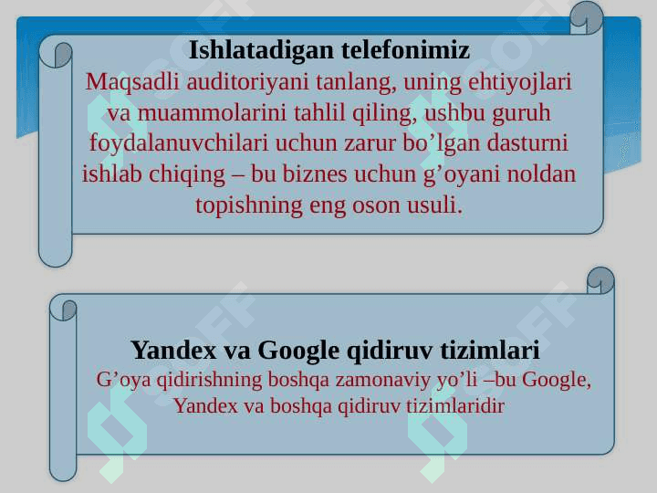 Biznes g’oyalarni shakllantirish pptx 8