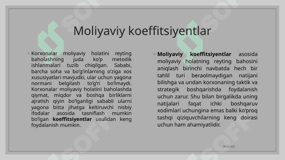 KORXONALAR MOLIYAVIY HOLATINI REYTING BAHOLASH VA TAHLIL QILISH pptx 6