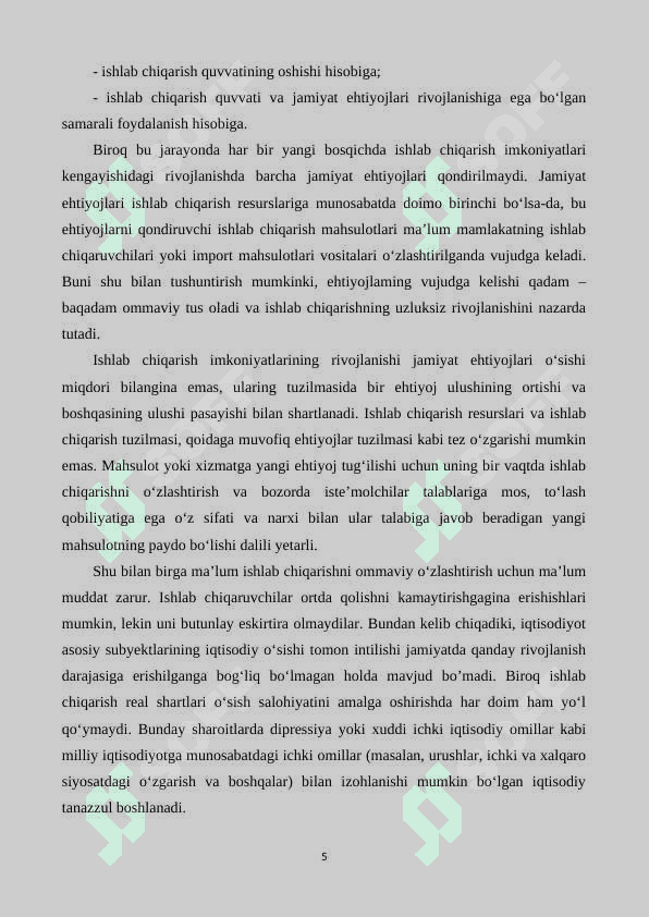 O'ZBEKISTONDA BARQAROR O'SISHNI TA'MINLASHNING OMILLARI VA UNING DAVLAT IQTISODIYOTIDAGI AHAMIYATI 6