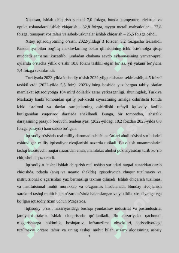 O'ZBEKISTONDA BARQAROR O'SISHNI TA'MINLASHNING OMILLARI VA UNING DAVLAT IQTISODIYOTIDAGI AHAMIYATI 8