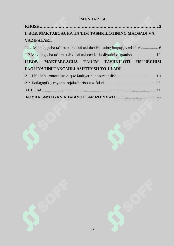 Maktabgacha ta’lim tashkiloti uslubchisi faoliyatini takomillashtirish yo’llari 2