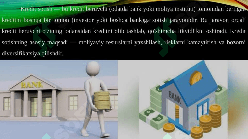 Kredit sotish va sekryuzitsiyasi jarayoni 3