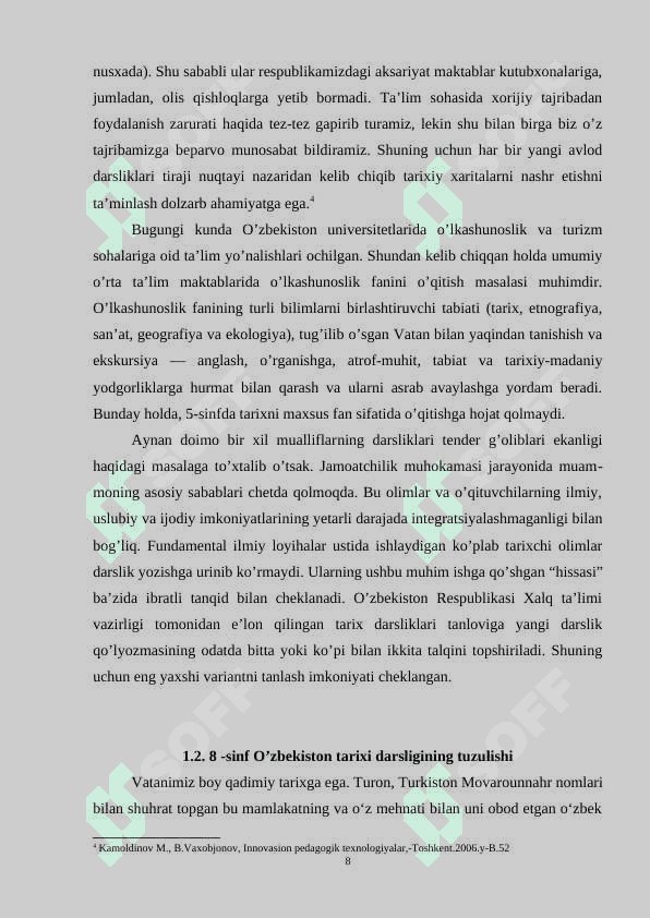 7-SINF O’ZBEKISTON TARIXI DARSLIGINING TAXLILI. 8