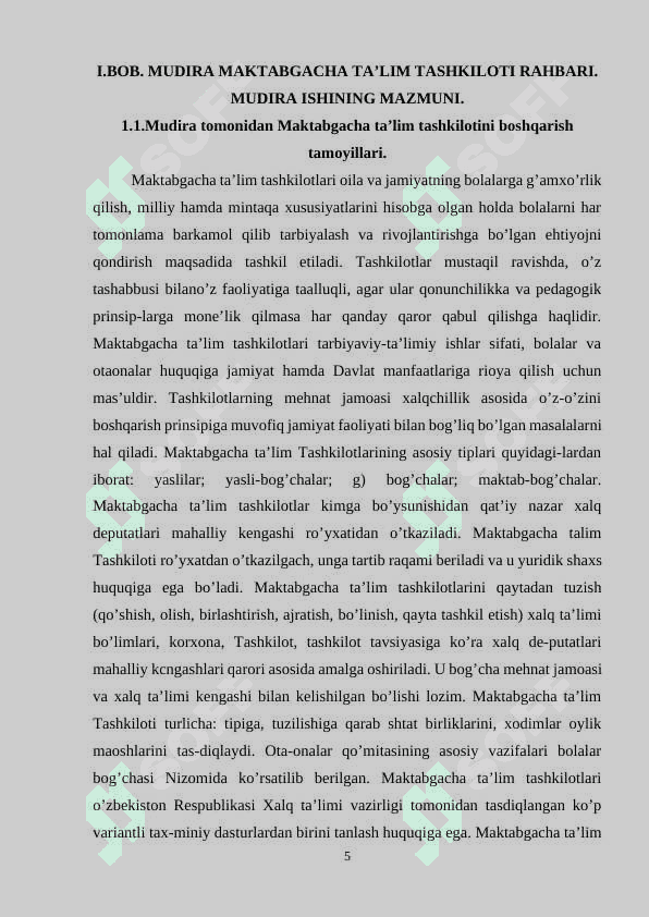 Direktorning ma’muriy xo’jalik faoliyatga rahbarlik qilishi 5