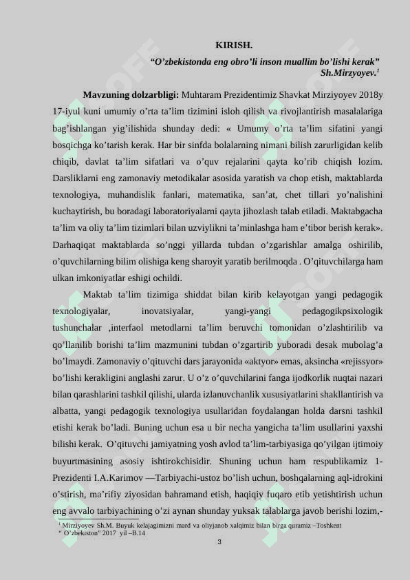 O’QITUVCHINING DARSGA TAYYORGARLIK BOSQICHLARI 3