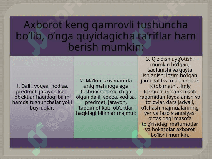 Axborot fan uchun ahamiyati va xususiyatlari 3