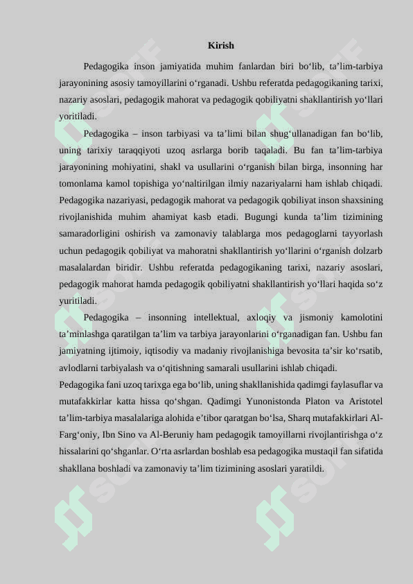 Pedagogika tarixi, Pedagogika nazariyasi, Pedagogik mahorat, Pedagogik qobiliyatni shakllantirish yo'llari. 2