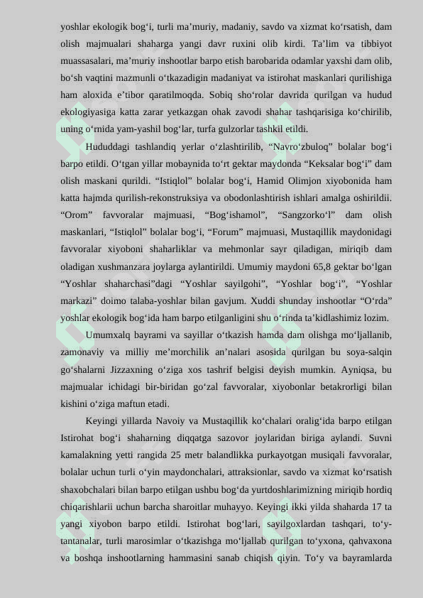 Jizzаx Vilоyаtining tаshkil tоpishi vа mustаqillik yillаridаgi о’zgаrishlаr tаrixidаn 5