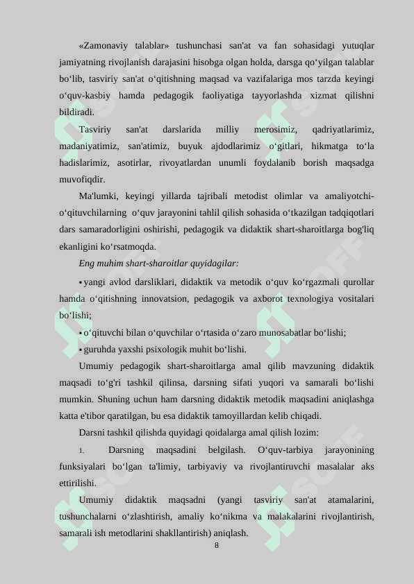 О‘quvchilаrgа nаtyurmоrt kоmроzitsiyаsini vа аkvаrel bо‘yоg‘dа ishlаsh texnikаsini (kuz mevаlаri mаvzusi аsоsidа) о‘rgаtish 8