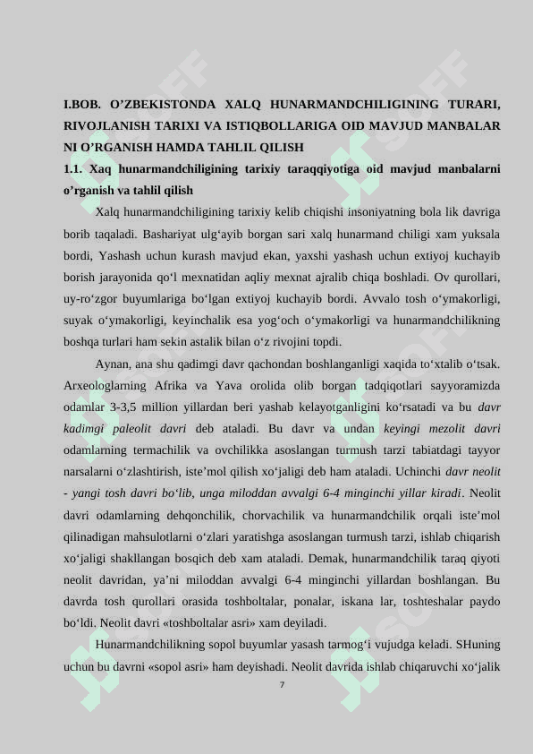 TEXNOLOGIYА TА’LIMI DАRSLАRIDА GАZLАMАGА ISHLOV BERISH GА АSOSLАNGАN MILLIY XАLQ HUNАRMАNDCHILIGIGА OID KO’NIK MА VА MАLАKАLАRNI SHАKLLАNTIRISH 7