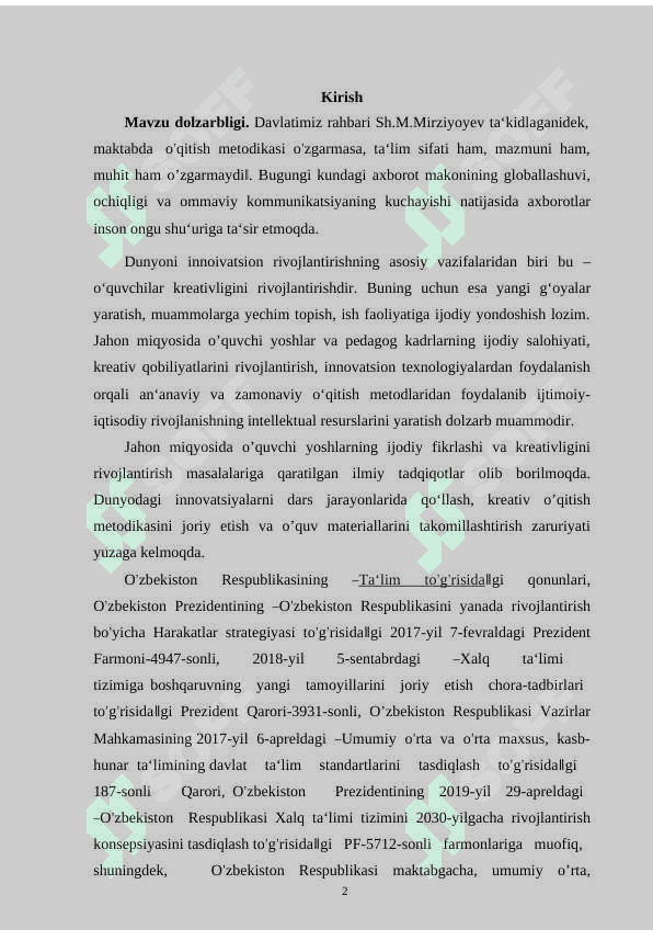 Texnologiyа tа’limi dаrslаridа o’quvchilаrni o’zlаshtirish fаolligini oshirishning innovаtsion metodologik vа pedаgogik аsoslаrini tаkomillаshtirish 2