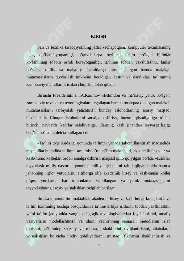 Foizlar va uni o’qitish metodikasi 2
