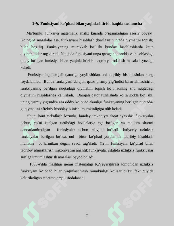 Funksiyani ko’phad bilan yaqinlashtirish 6