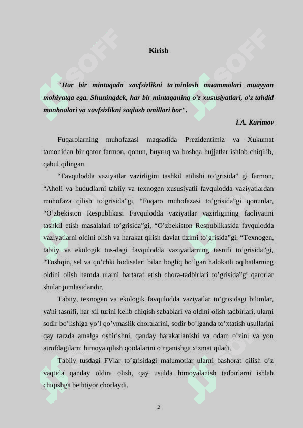 Fuqaro muhofazasining huquqiy asoslari fuqaro muhofazasi borasida 2