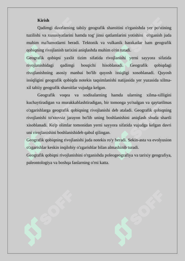 Geografik bilimlarning vujudga kelishi va rivojlanishi 2