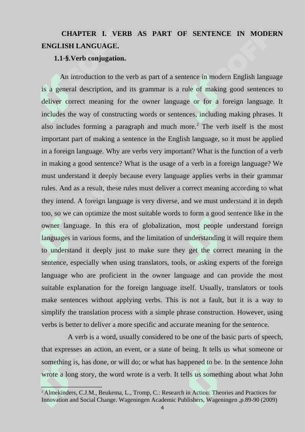 THE VERB AND ITS GRAMMATICAL CATEGORIES 4