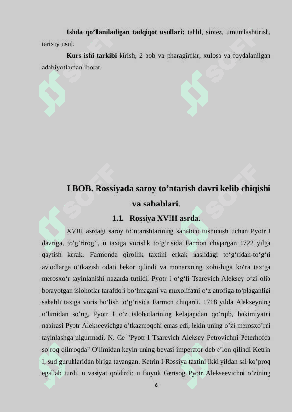 ROSSIYA SAROY TO’NTARISHI DAVRIDA 6