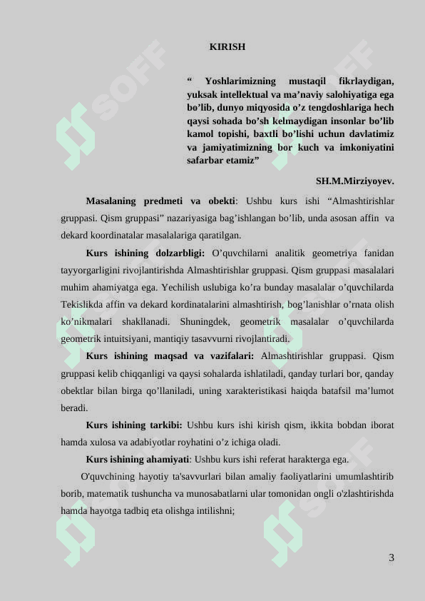 O’xshash almashtirish gruppasi va uning qism gruppasi 3