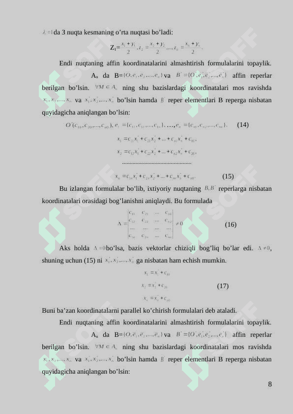 O’xshash almashtirish gruppasi va uning qism gruppasi 8