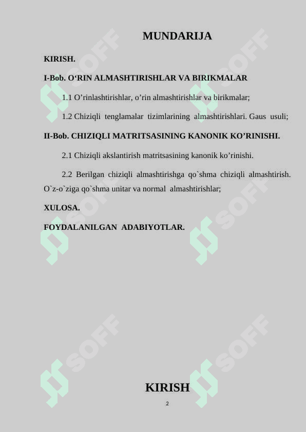 O’xshash almashtirish gruppasi va uning qism gruppasi 2