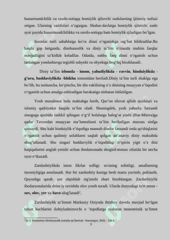 Dastlabki diniy ta’limotlar 3