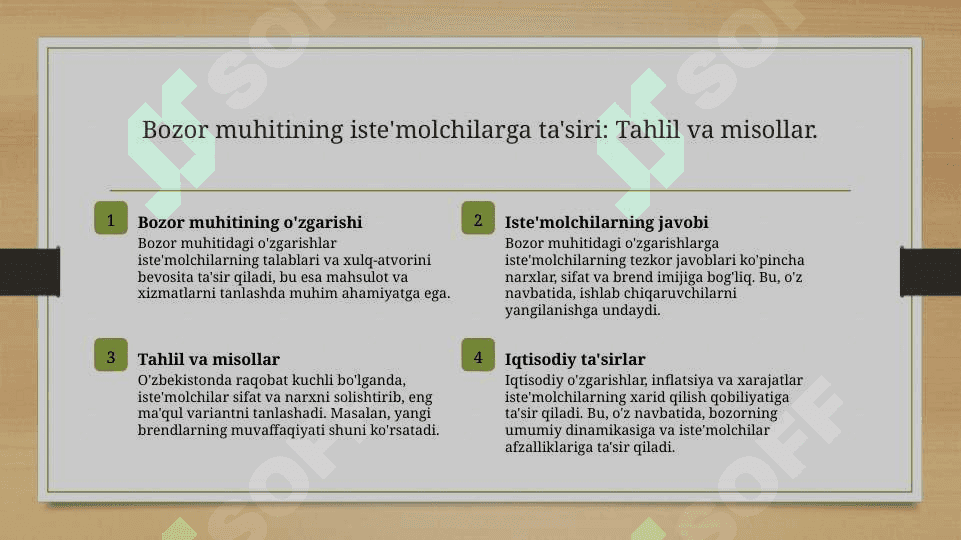 Bozor va isteʼmolchilar oʻrganish 6