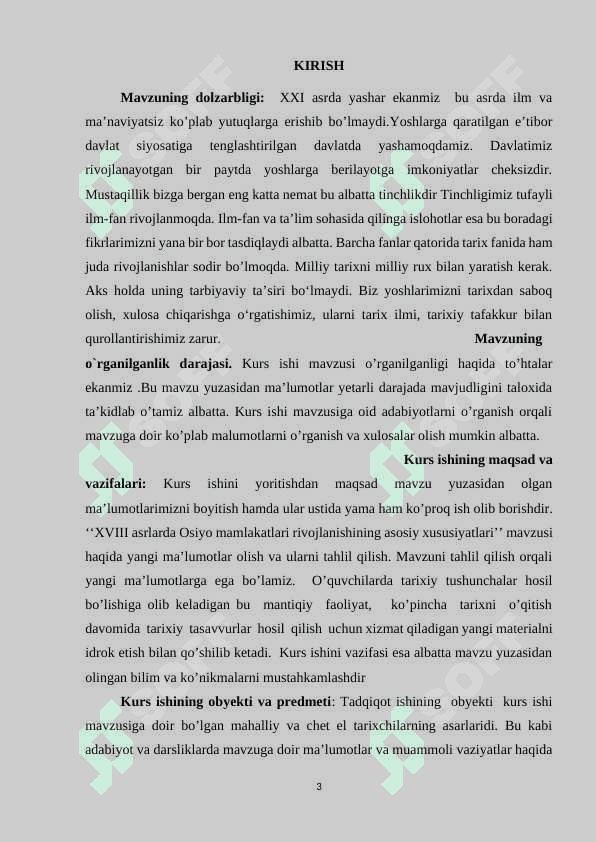 XVIII ASRLARDA OSIYO MAMLAKATLARI RIVOJLANISHINING ASOSIY XUSUSIYATLARI 3