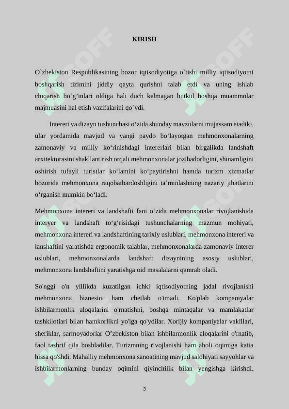 Mehmonxonalar rivojlanishida interyer va lanshaft to`g`risidagi tushunchalarning mazmun va mohiyati 3