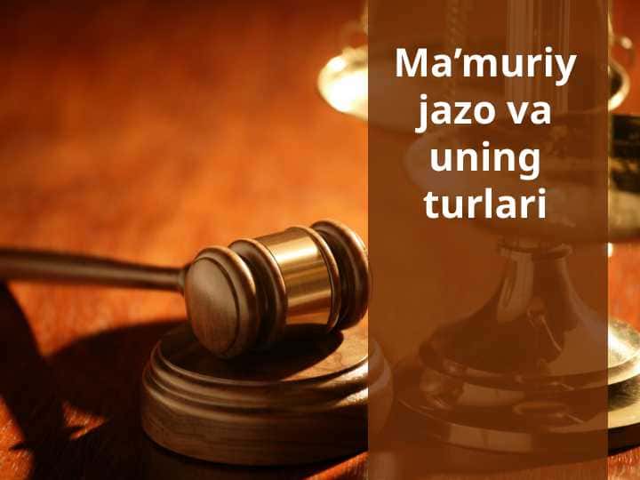 Ma'muriy jazo turlari 1