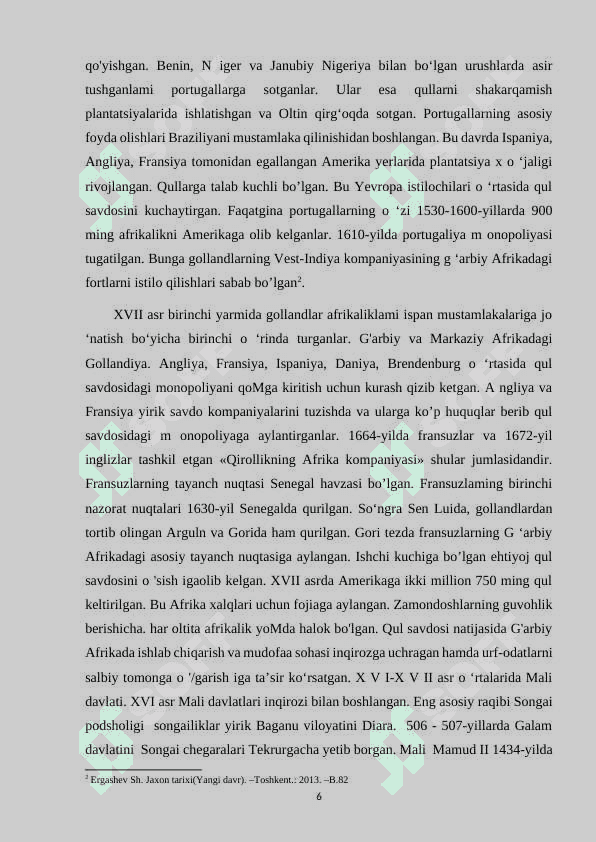 XVI-XVIII ASRLARDA AFRIKA MAMLAKATLARI 6