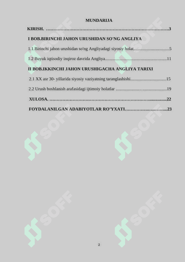 IKKINCHI JAHON URUSHI ARAFASIDA ANGLIYA 2