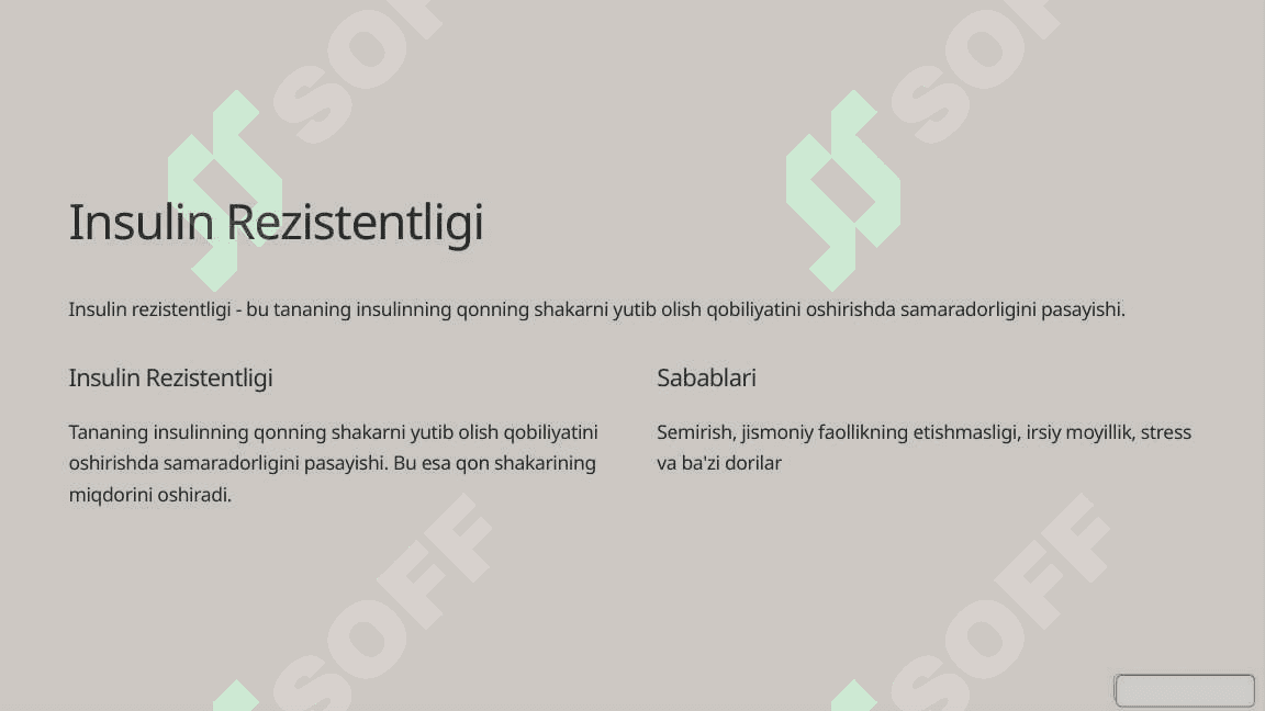 Metabolitik Sindrom: Asoslar va Asoratlar 4