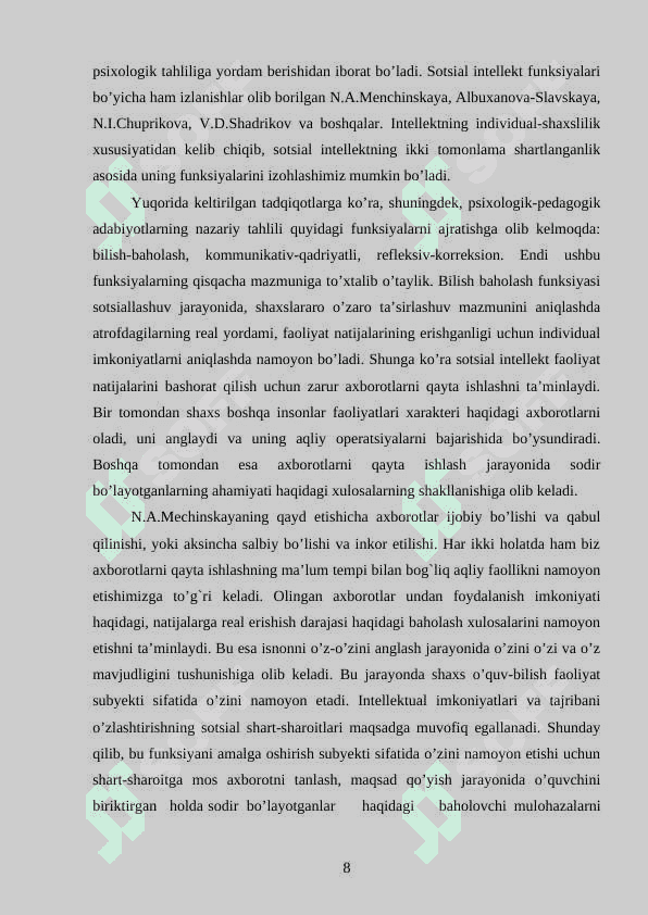 J.Piajening intellektni operatsional konsepsiyasi 8