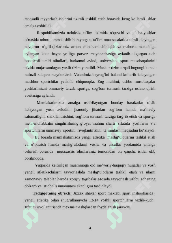 13-14 YOSHLI YENGIL АTLETIKАCHILАR  TEZLIK-KUCH SIFATINI RIVOJLANTIRISHDA MAXSUS MASHQLARDAN FOYDALANISH TEXNOLOGIYALARI 3