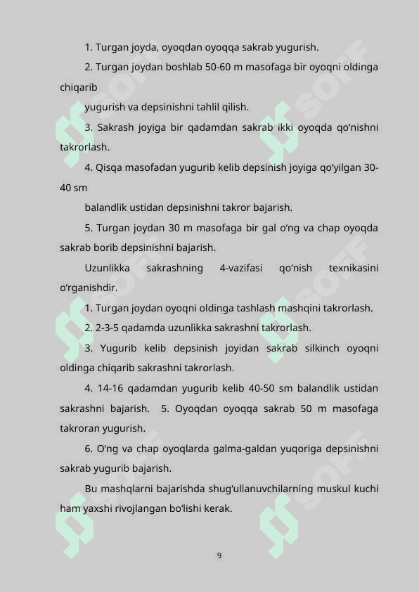 13-14 YOSHLI YENGIL АTLETIKАCHILАR  TEZLIK-KUCH SIFATINI RIVOJLANTIRISHDA MAXSUS MASHQLARDAN FOYDALANISH TEXNOLOGIYALARI 8
