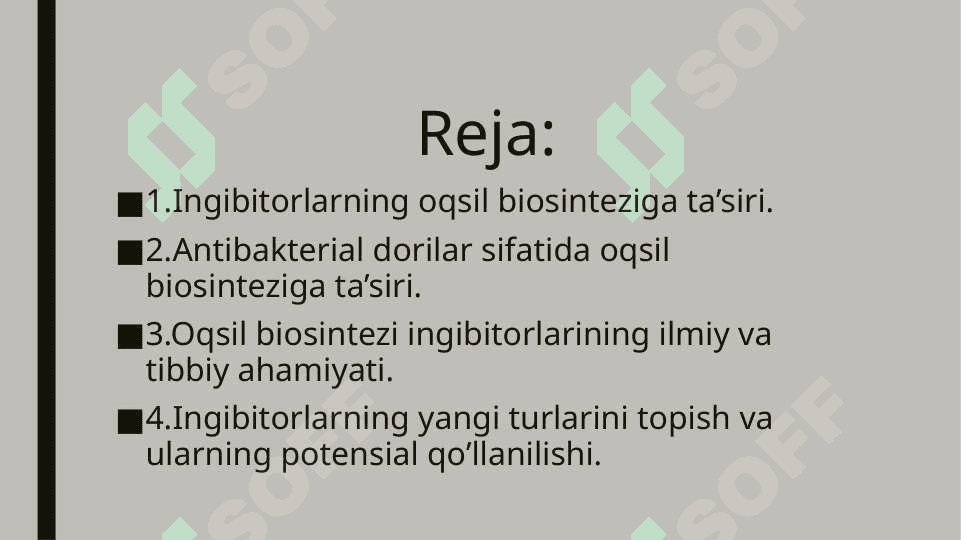 Oqsil biosintezini ingibitorlari 2