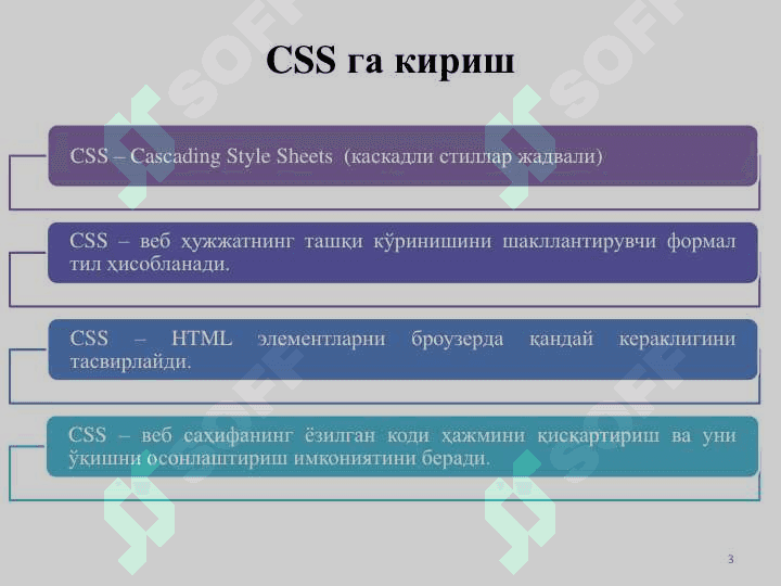 CSS ga kirish 3