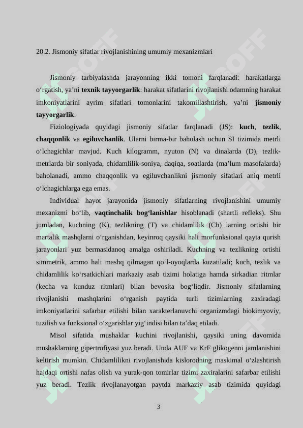 HARAKAT SIFATLAR RIVOJLANISHI TAMOYILLARI 3