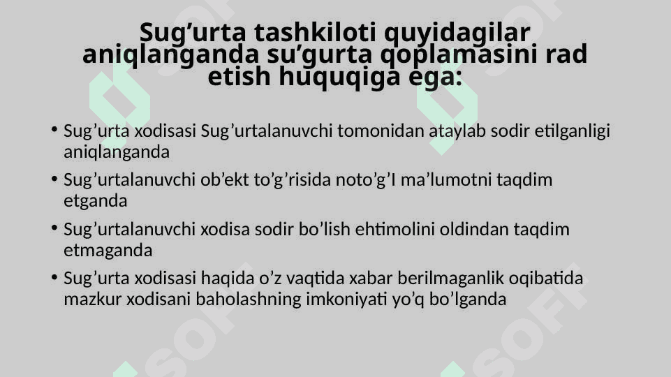 Sug’urta qoplamalari hisobi 4