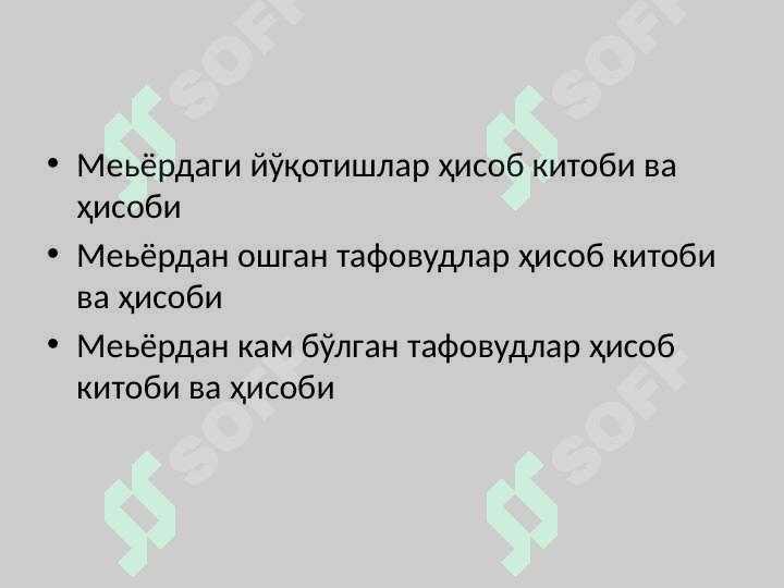 Электр эренгияси таъминоти хизматлари кўрсатувчи себьектларда бухгалтерия ҳисоби 8