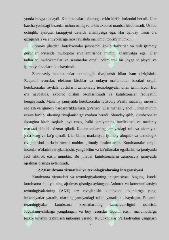 Kutubxona faoliyati 7