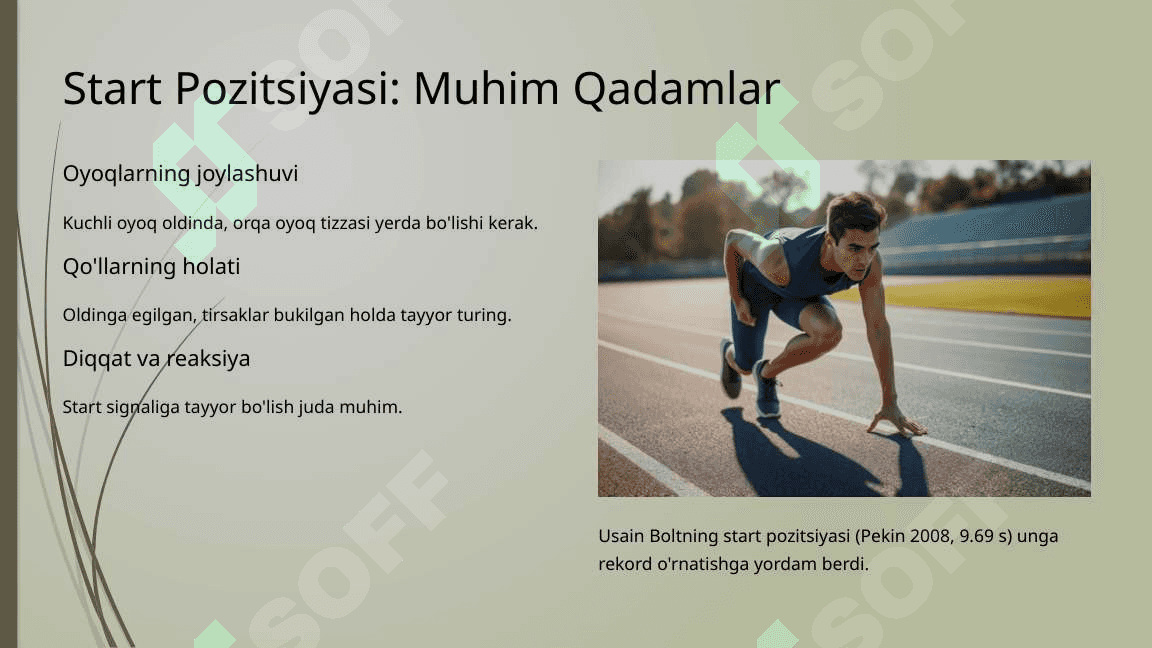 Yugurish qoidalari 30 metr ga yugurish (s) 3