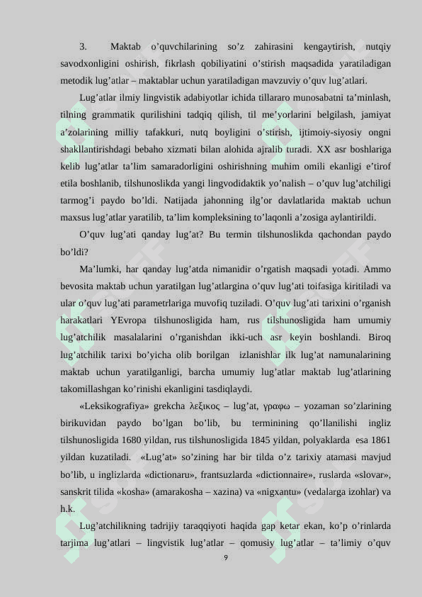 LUGʻAT BILAN ISHLASH TAMOYILLARI 8