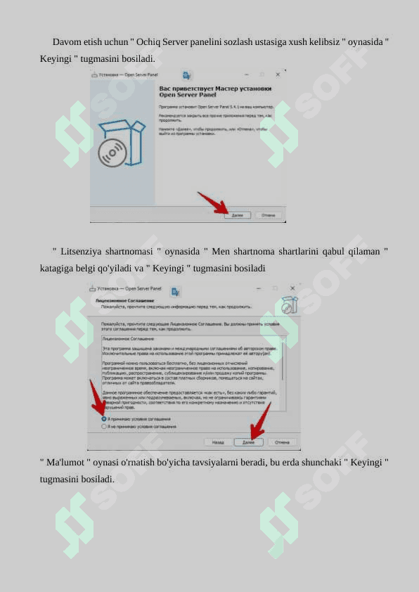 Open Server dasturini kompyuterga o’rnatish va sozlash 2