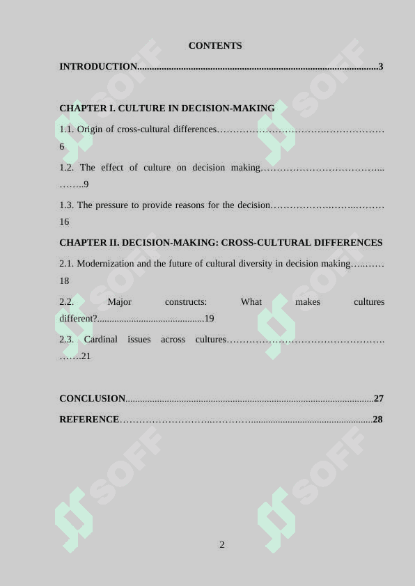 Decision-Making: Cross-Cultural Differences 2