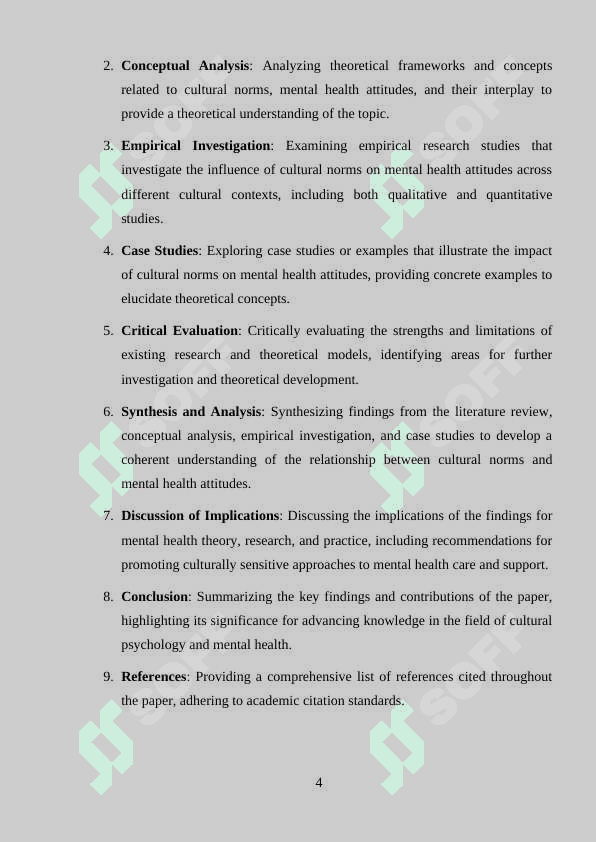 Culture Norms and Mental Health Attitudes 4